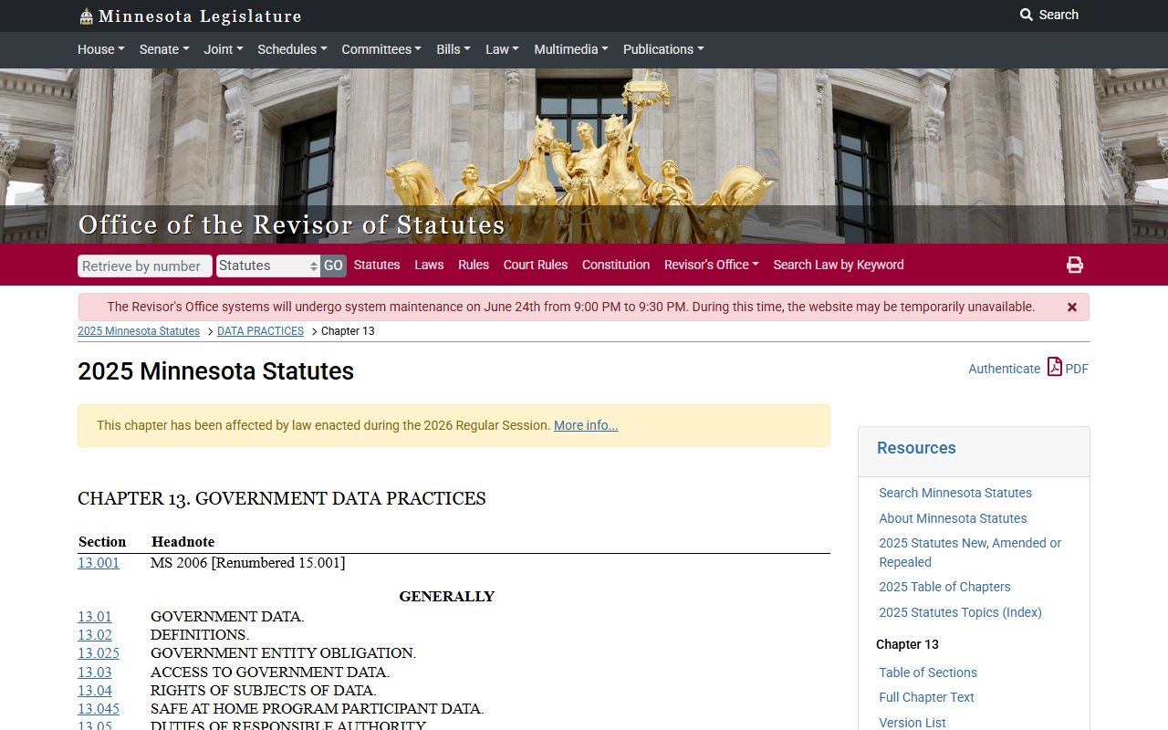 Mower County Court Administrator records Minnesota Government Data Practices Act