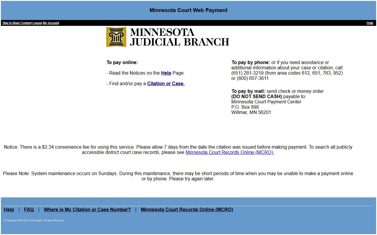 Mower County court records traffic payment portal