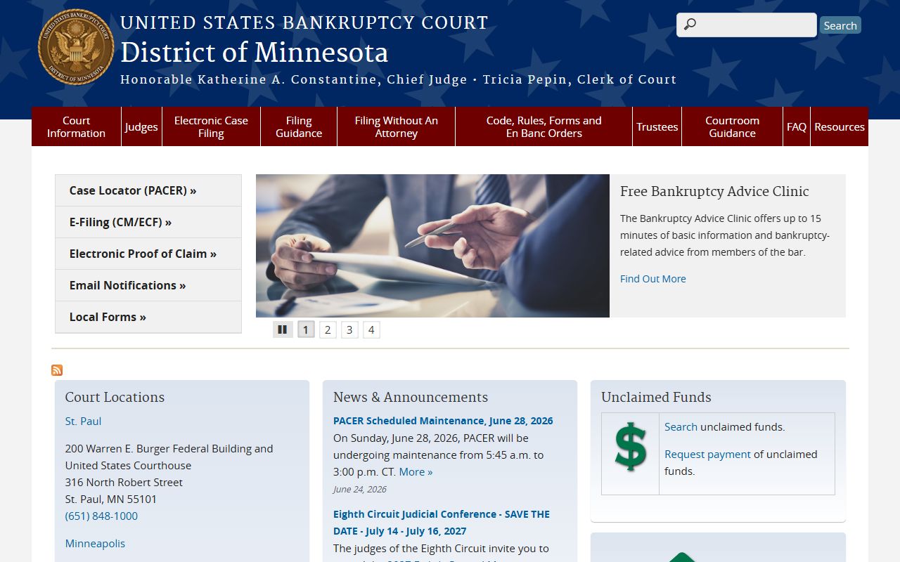Mower County inmate records federal bankruptcy court distinction