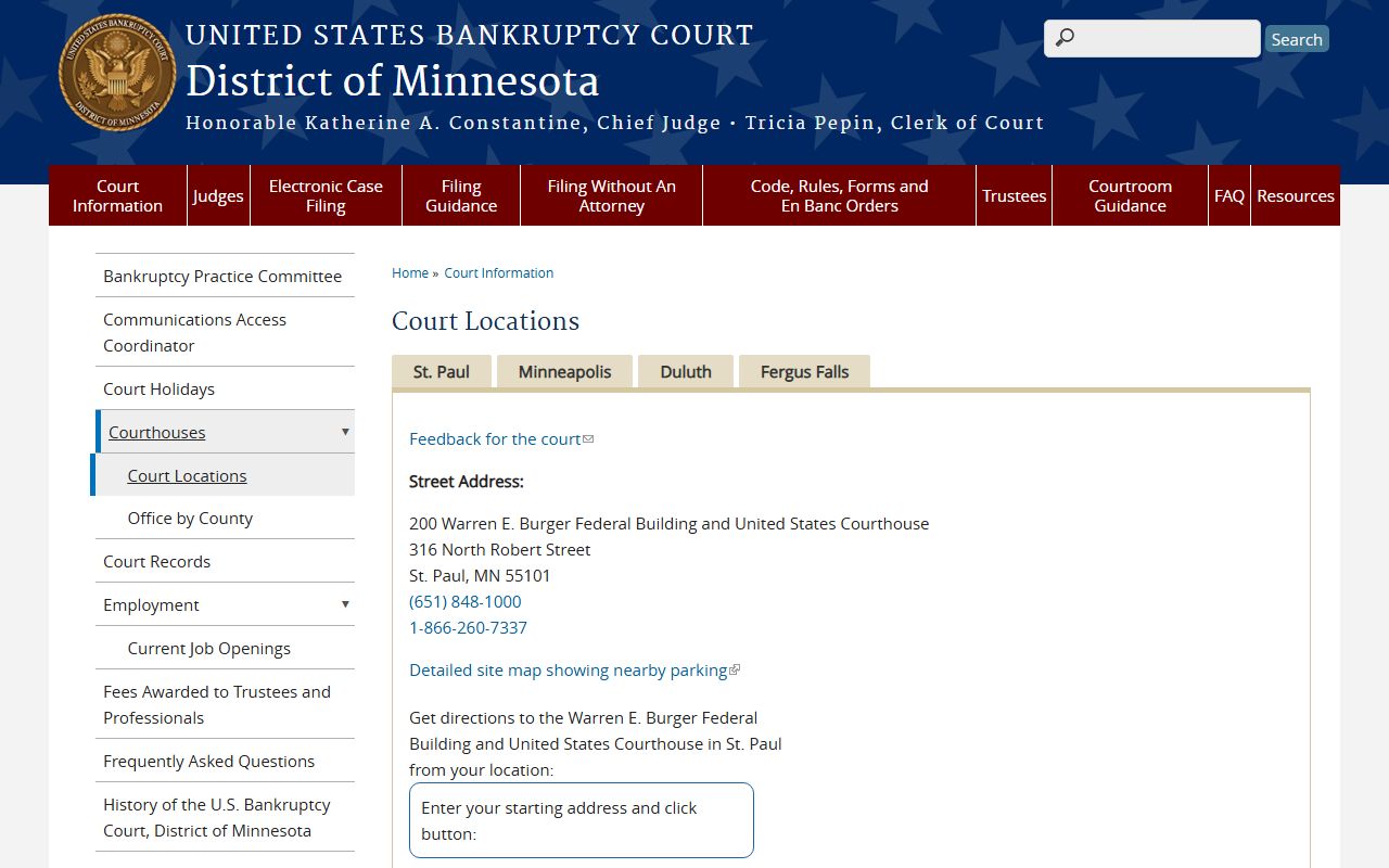 Mower County inmate records federal bankruptcy court locations distinction
