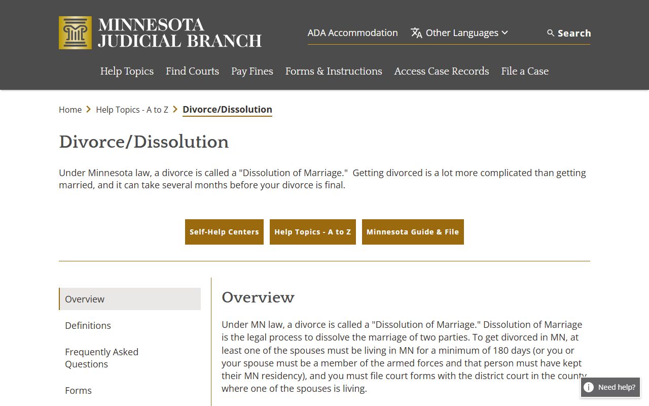 Mower County marriage divorce records Minnesota divorce help topic