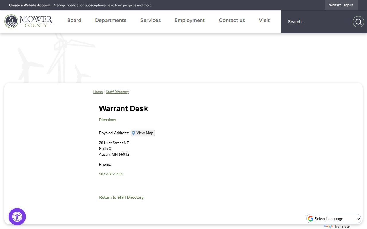 Mower County warrant search Warrant Desk directory page